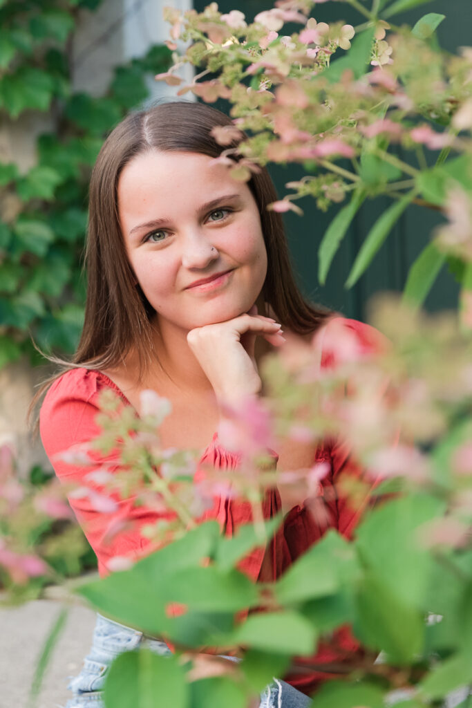 Cedarburg WI Senior Session in Downtown Cedarburg