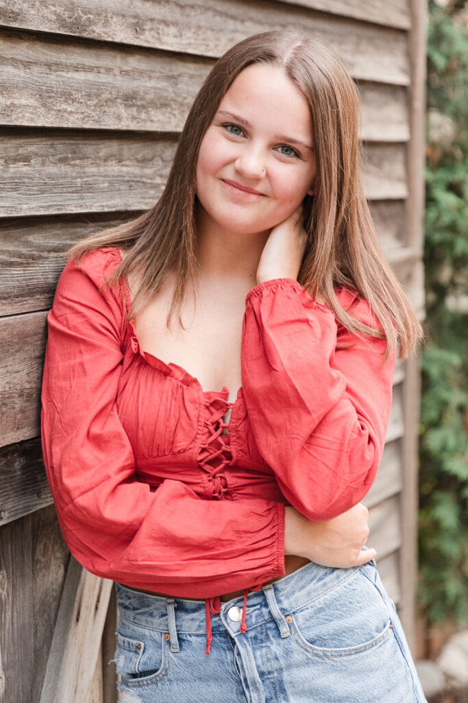 Cedarburg WI Senior Session in Downtown Cedarburg