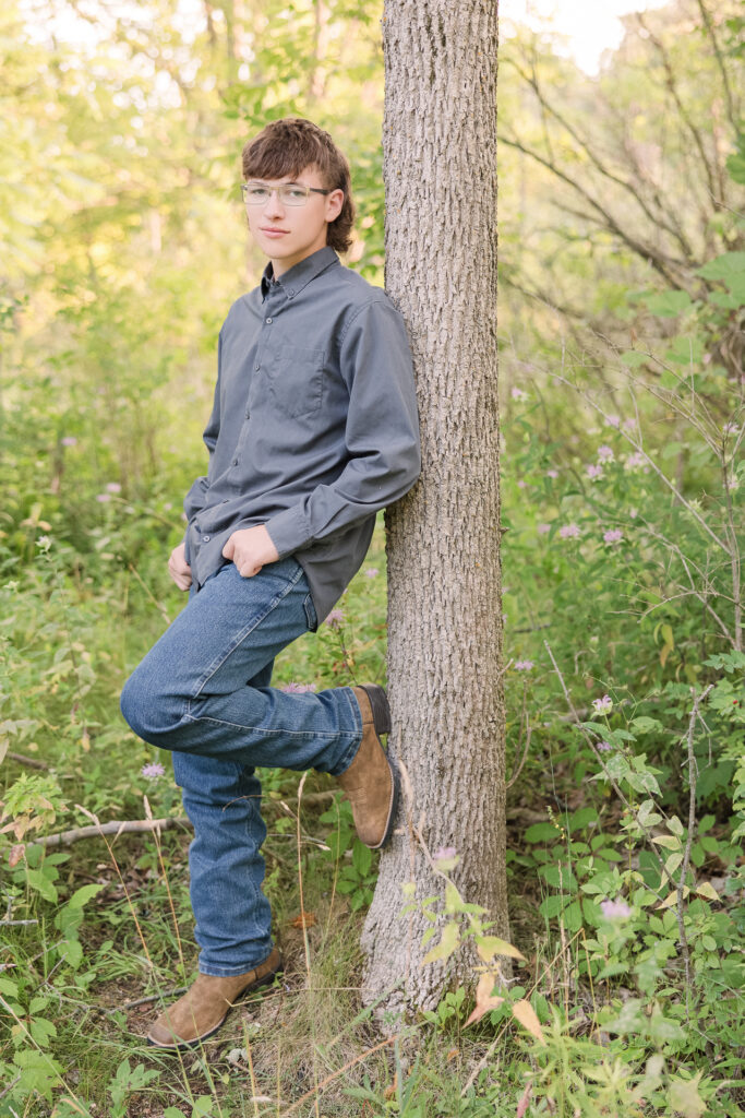 Port Washington WI Senior Session at Sauk Creek Nature Preserve in Port Washington