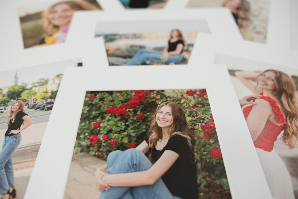 Downtown Port Washington WI Senior Session Mounted Prints